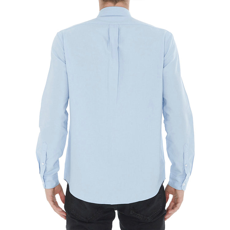 Men's KENZO SS21 Embroidered Casual Long Sleeves Shirt Light Blue F965CH4001LD-63