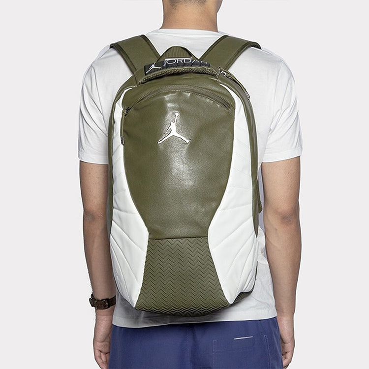Air Jordan Retro 12 Backpack 'Olive Green White' HA2464-334