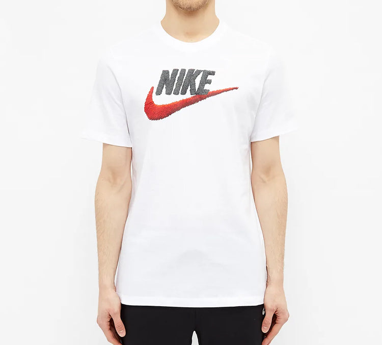Men's Nike Swoosh Logo Pure Cotton Short Sleeve White T-Shirt AR4993-100