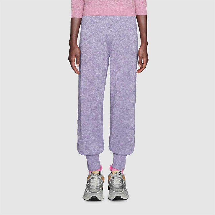 (WMNS) Gucci Shiny Wool Purple Long Pants/Trousers 611276-XKA5X-5137