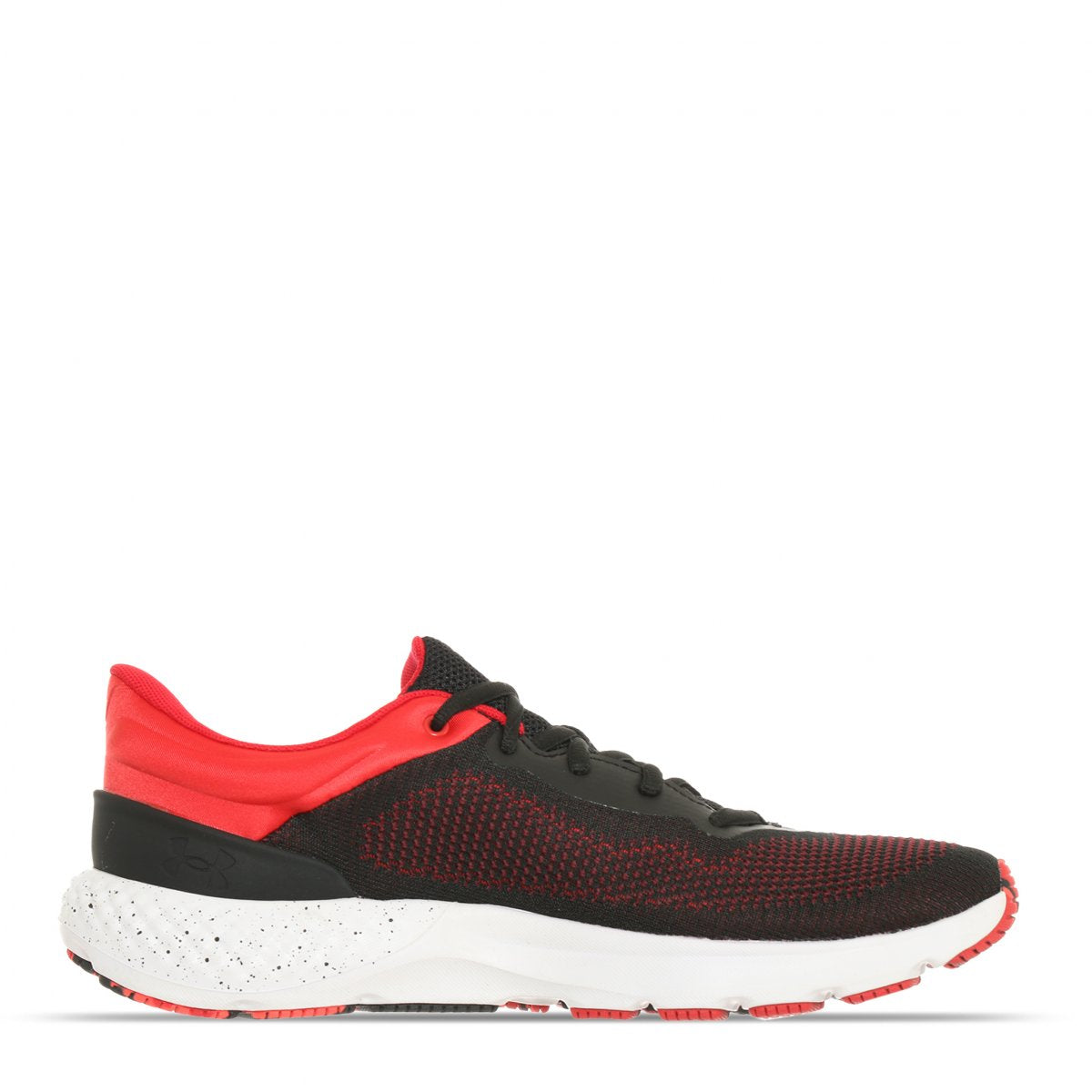 Under Armour Charged Escape 4 Knit Running Sneakers 'Black Red' 3026521-003