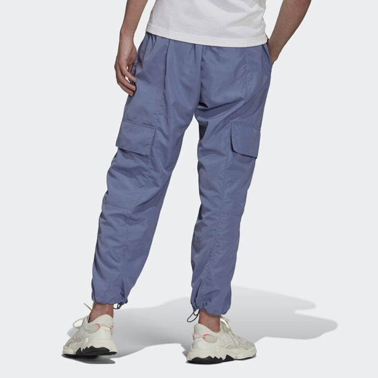 Men's adidas originals C Cargo Pant Retro Side Pocket Bundle Feet Casual Long Pants/Trousers Blue H11369