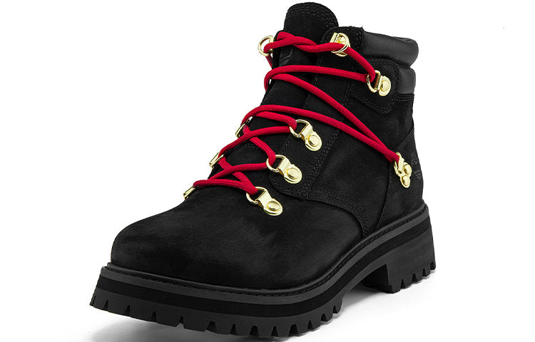 (WMNS) Timberland Holiday Luxe Waterproof Boot 'Black Nubuck Red' A2JVDW
