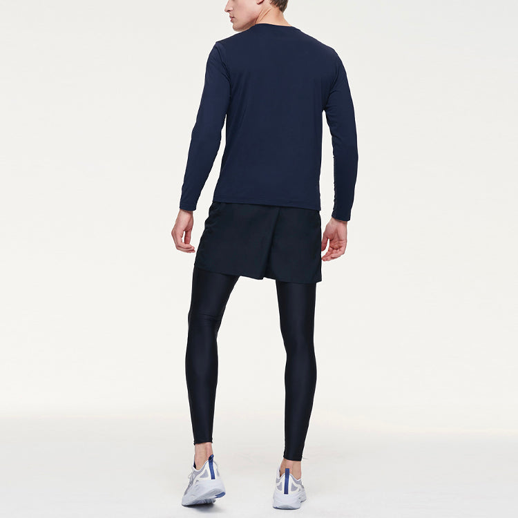FILA Sports Gym Alphabet Printing Long Sleeves Blue A11M111201F-NV