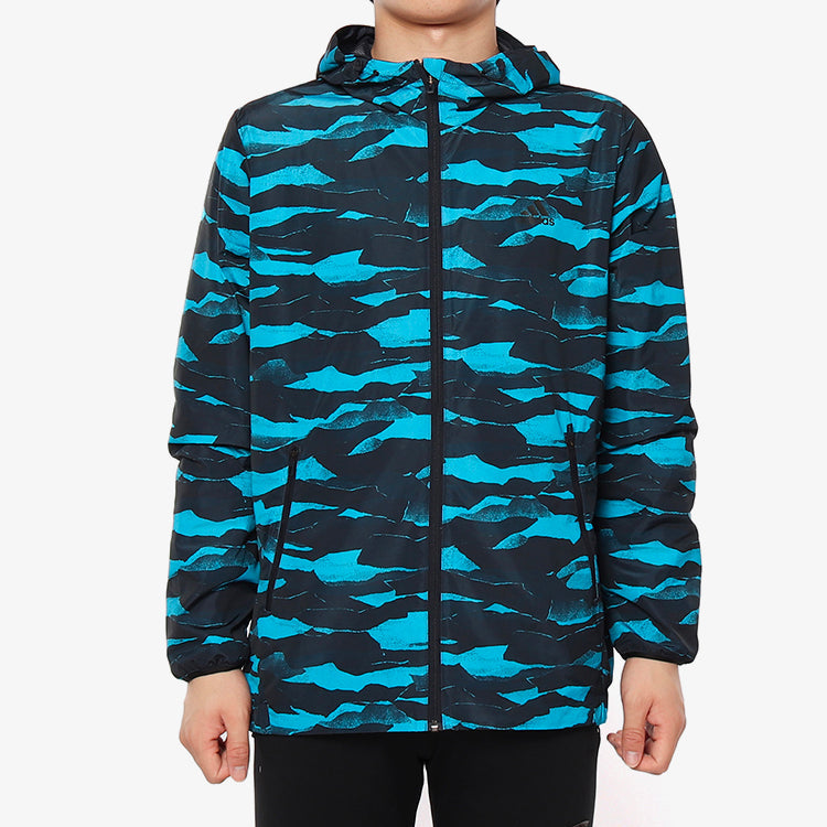 adidas Camouflage Windproof Sports Jacket Blue DW4656