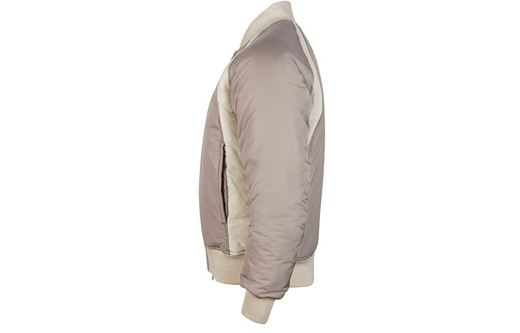 Men's Air Jordan Essentials Ma-1 Reversible Aviator Woven logo Padded Clothes Lime Grey Jacket DA9797-104