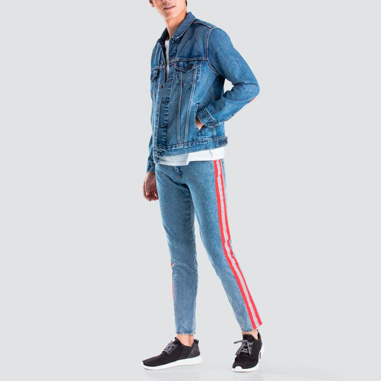 Levis Chest Pocket Lapel Denim Jacket For Men Blue 67783-0000