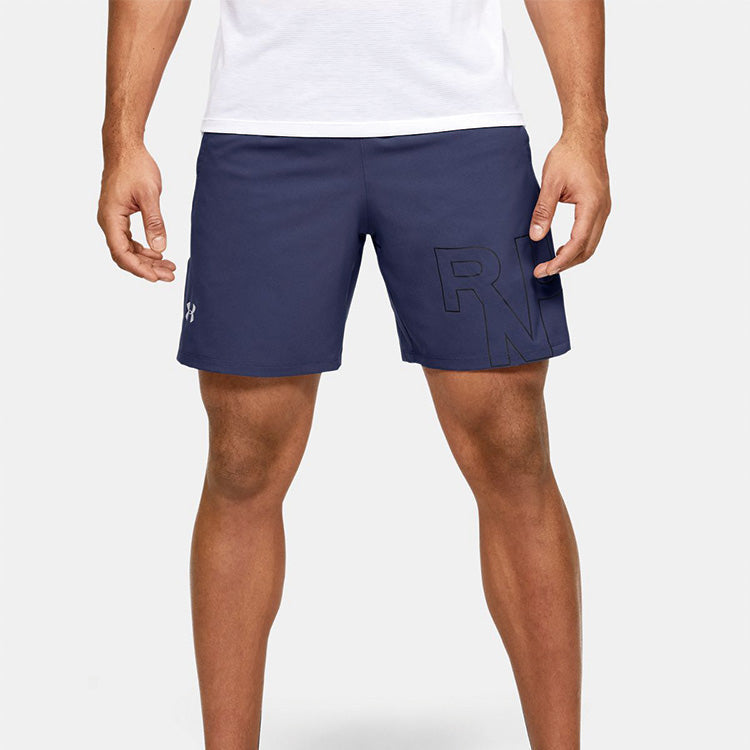 Under Armour Launch SW Branded 7 inch Shorts 'Blue' 1350153-497
