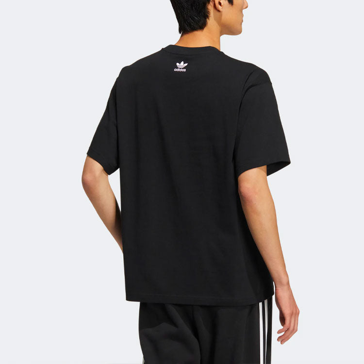 adidas originals Y2K Tee 1 Alphabet Cartoon Logo Casual Sports Short Sleeve Unisex Black HM8001