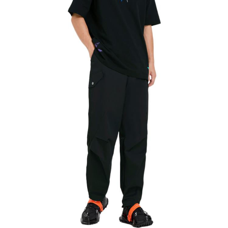 Li-Ning Graphic Cargo Pants 'Black' AKXSB41-1