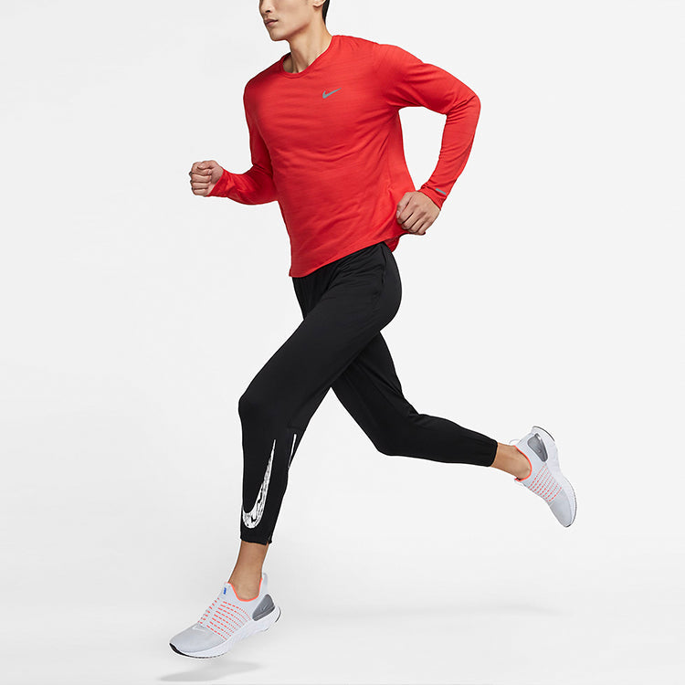 Nike Dri-FIT Miler Casual Sports Long Sleeves Running t Large Red CU5990-657