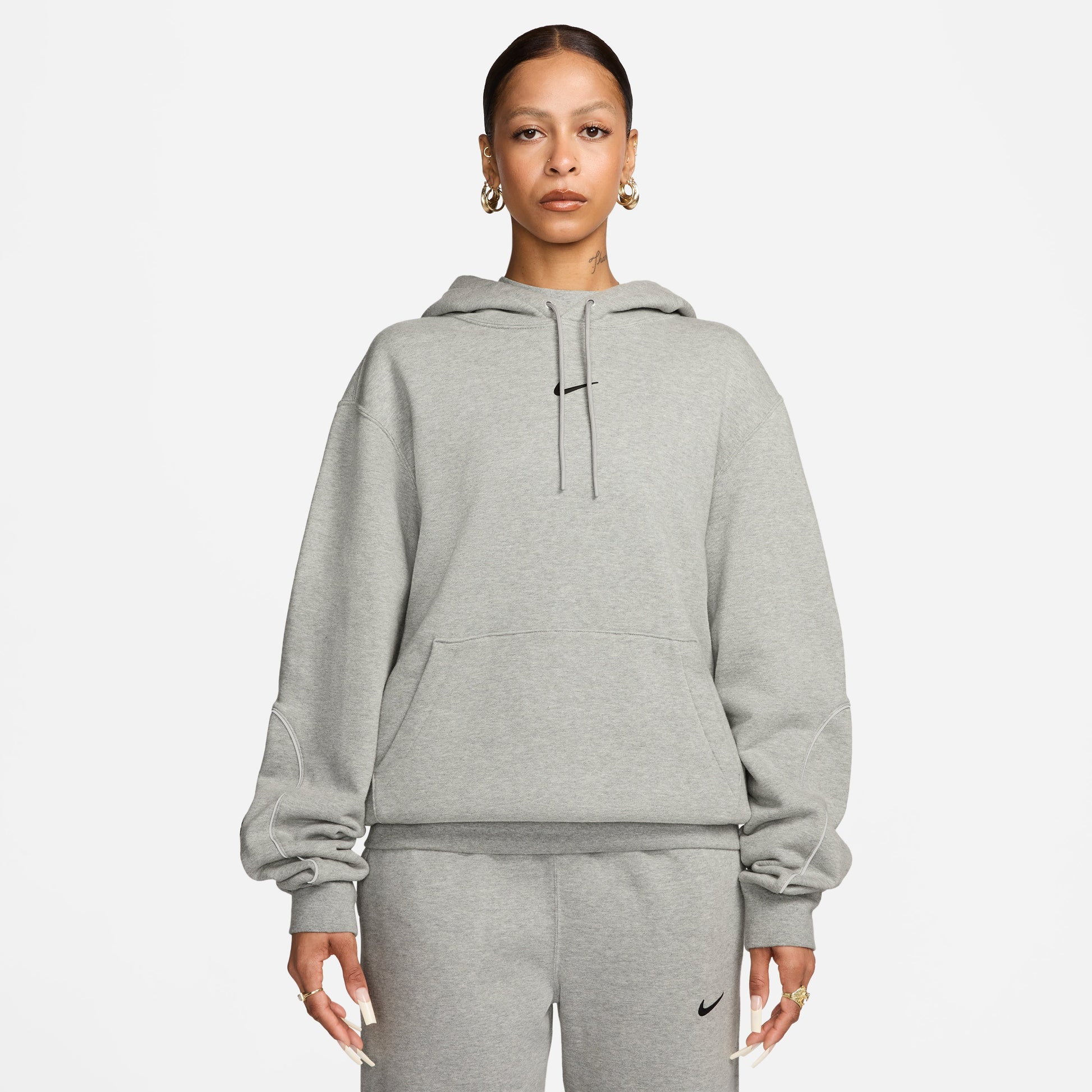 Nike x NOCTA Drake Fleece CS Hoodie Asia Sizing 'Dark Grey Heather' FN7660-063