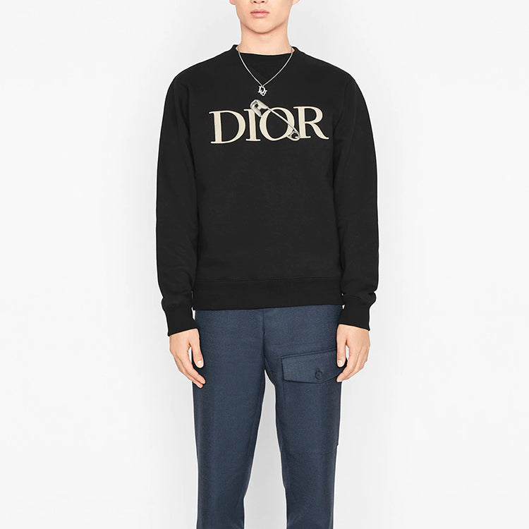 Men's DIOR Large logo Round Neck Black 043J604A0531-C981
