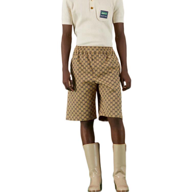 Gucci GG Cotton Shorts 'Beige Blue' 694114-ZKU09-9078