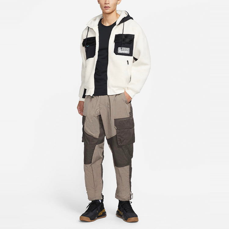 Air Jordan 23 Engineered Fleece Hooded Jacket Men Beige CT3555-110