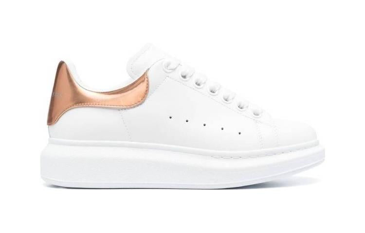 (WMNS) Alexander McQueen Oversized Sneakers 'White Rose Gold' 718232WIE829053