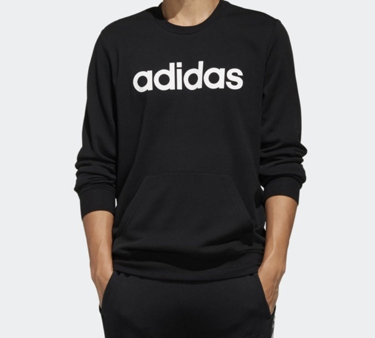 Men's adidas neo Side Alphabet Pullover Black EI4708