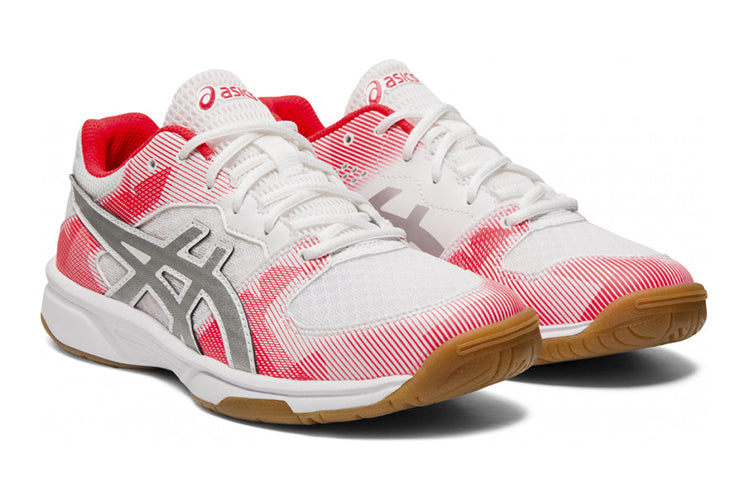 (GS) ASICS Gel Tactic Sneakers White/Red 1074A014-101