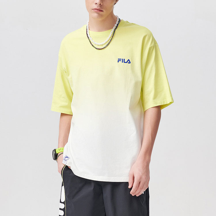 FILA FUSION Gradient Sports Loose Short Sleeve Yellow T11M122106F-YE
