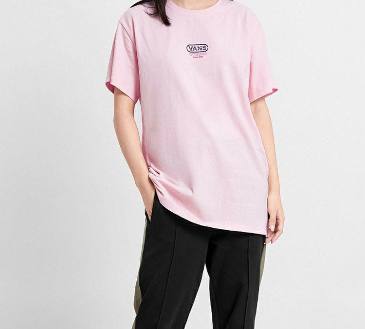 Vans SS20 Alphabet Printing Round Neck Short Sleeve Pink VN0A4BRNSYC