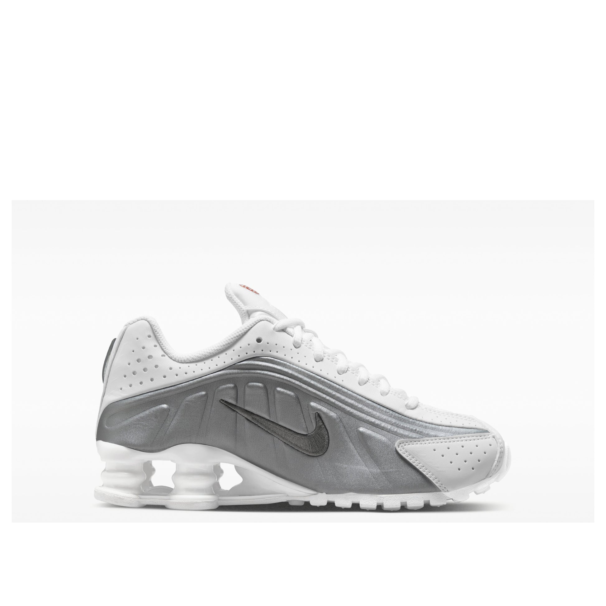 (GS) Nike Shox R4 'White Metallic Silver' CW2626-101