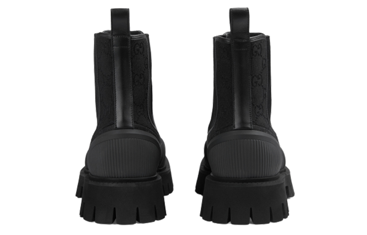 Gucci GG Ankle Boot 'Black Canvas' 739777-FAB5I-1000