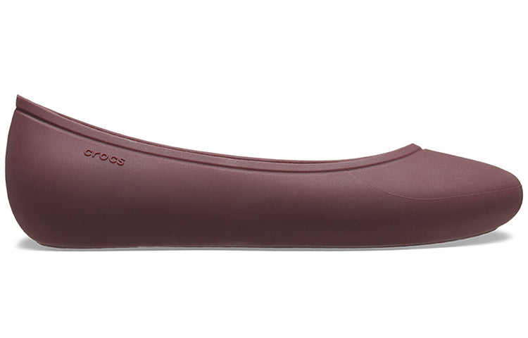 (WMNS) Crocs Brooklyn Flats 'Dark Cherry' 209384-6WD