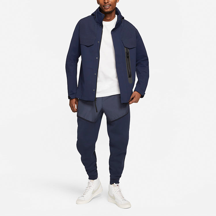Men's Nike Sportswear Tech Pack Sports Storage Simple Hooded Jacket Deep Navy Blue CZ9310-410