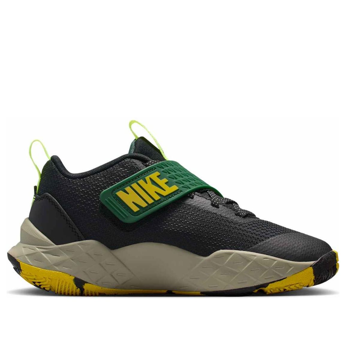 (GS) Nike Team Hustle D 12 'Black Fir Light Army Bright Citron' HF6279-004