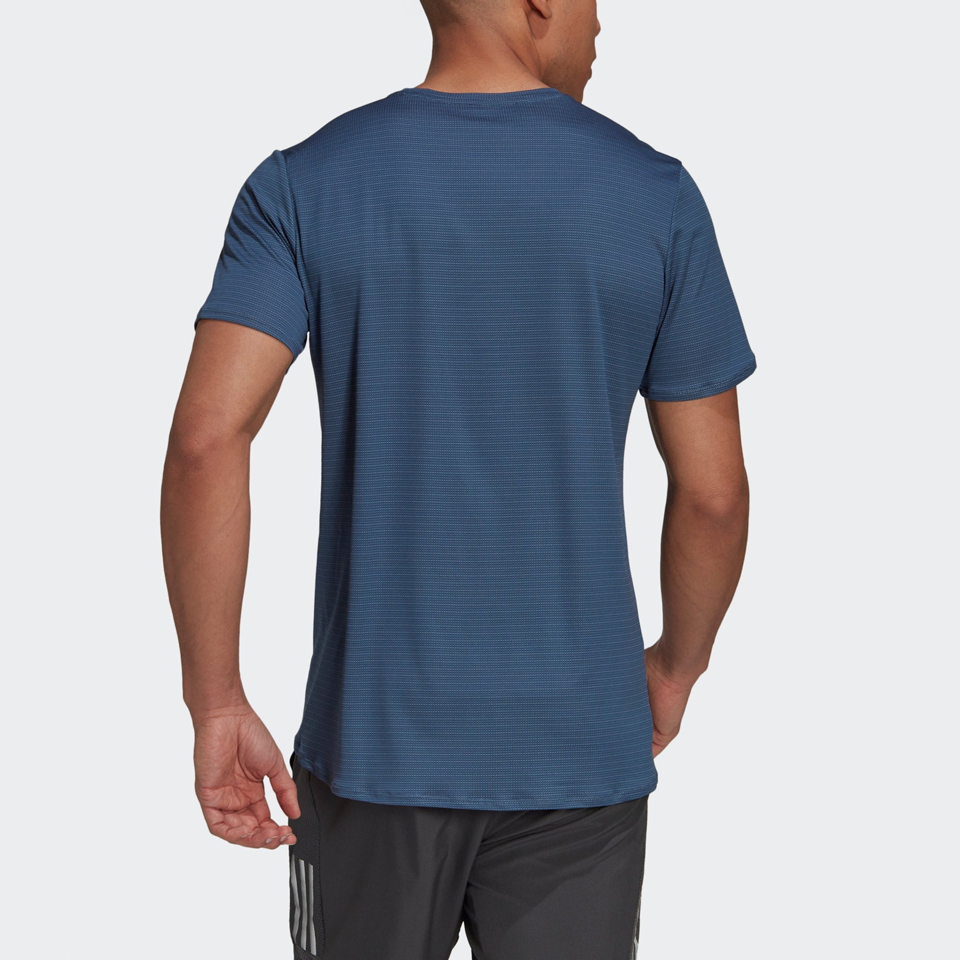 adidas Premium Tee M Reflective Running Sports Short Sleeve Blue H32557