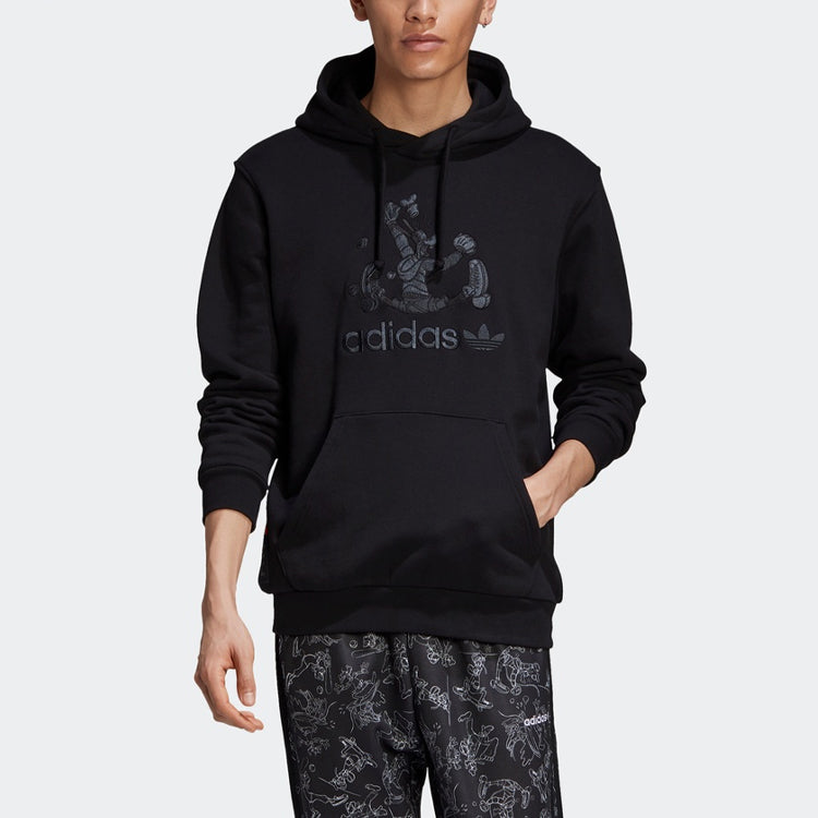 adidas x Disney Crossover Goofy Hoody Embroidered Pullover Black GD6022