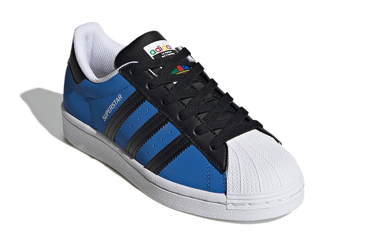 (GS) adidas originals Superstar J 'Blue Black' FW4025