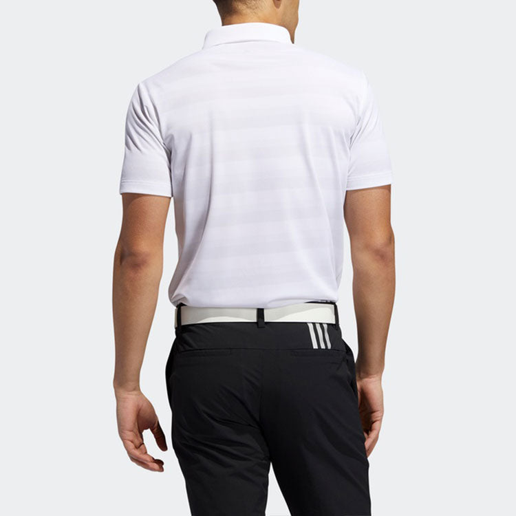 adidas Solid Color Logo Short Sleeve Polo Shirt White FS6880