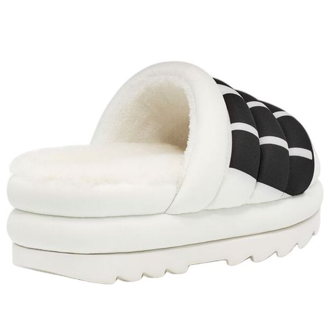 (WMNS) UGG Maxi Slide Logo 'White' 1127067-WHT