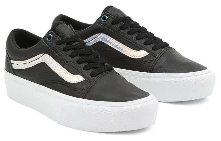 Vans Unisex Holo Sidestripe Old Skool Platform Sneakers Black/White VN0A5KRG98E