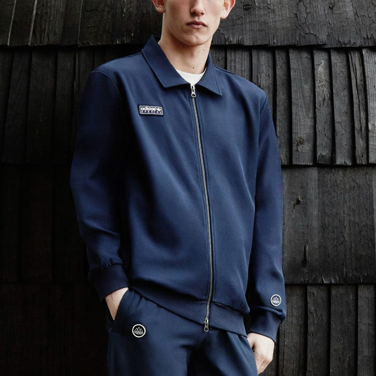 adidas originals Ewood Tt Solid Color Sports Jacket Blue GT1819