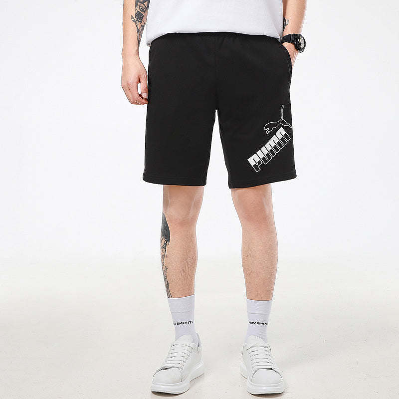 PUMA Amplified Big Logo Shorts 'Black White' 588675-01