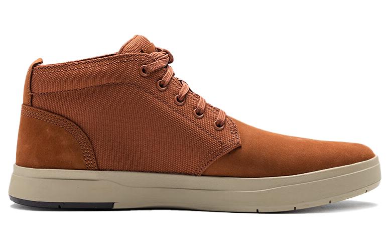 Timberland Davis Square Leather and Fabric Chukka Boot 'Rust Nubuck' A29S6MF13