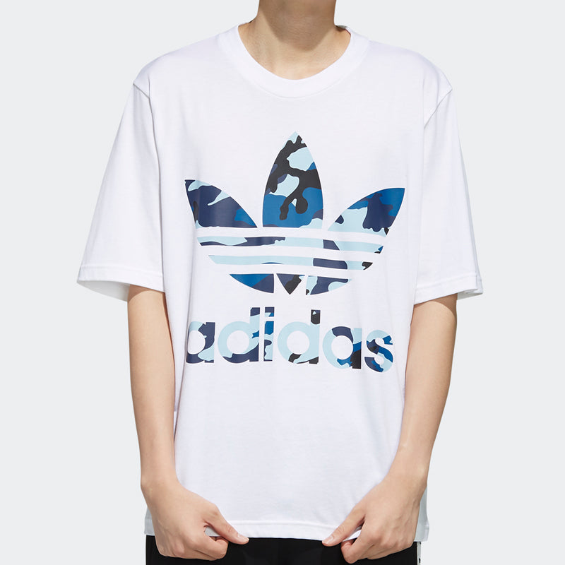 adidas originals SSL TEE CAMO OS Casual Short Sleeve Tops White DX4204