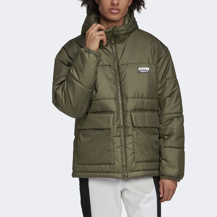adidas originals Windproof Long Sleeves hooded Jacket Green ED7219