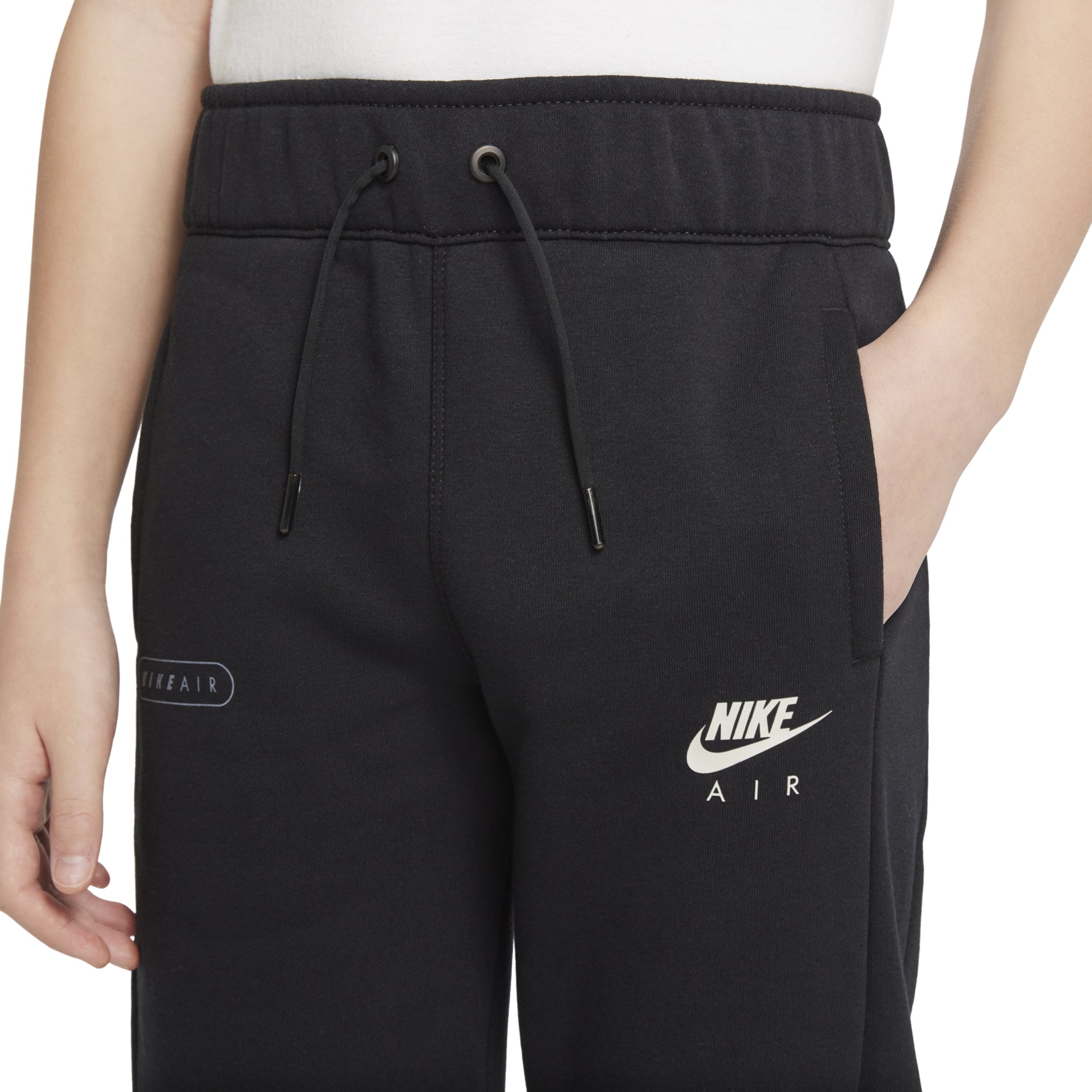 (GS) Nike Reflective Logo Printing Bundle Feet Sports Pants/Trousers/Joggers Boy Black DM8113-010