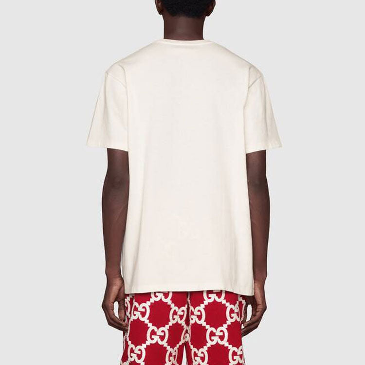 Gucci SS21 Prodige dAmour Printing Round Neck T-Shirt 'Beige' 548334-XJDAM-9095