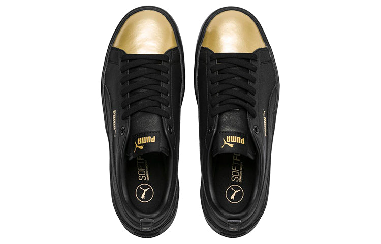 (WMNS) PUMA Smash Platform Lx Black/Gold 366927-02