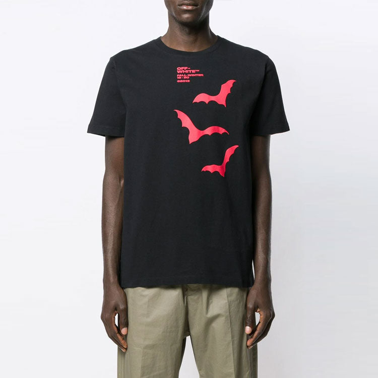 Off-White Printing Short Sleeve Ordinary Version Black OMAA027E191850071020