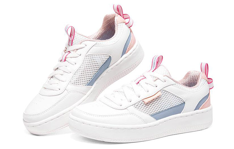 (WMNS) Skechers Sport Court 92 'Cream white pink' 896127-OFPK