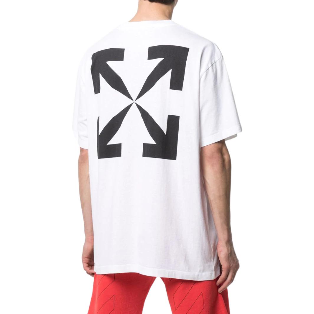 Men's Off-White SS22 Solid Color Round Neck Short Sleeve Version White T-Shirt OMAA038R21JER00101100110