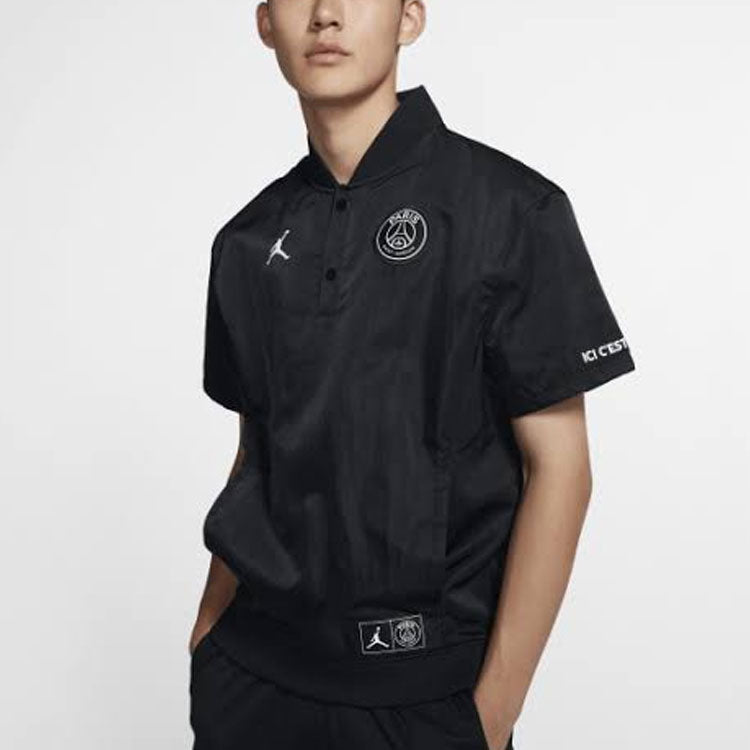 Men's Jordan Logo Breathable Short Sleeve Jacket BQ8355-010