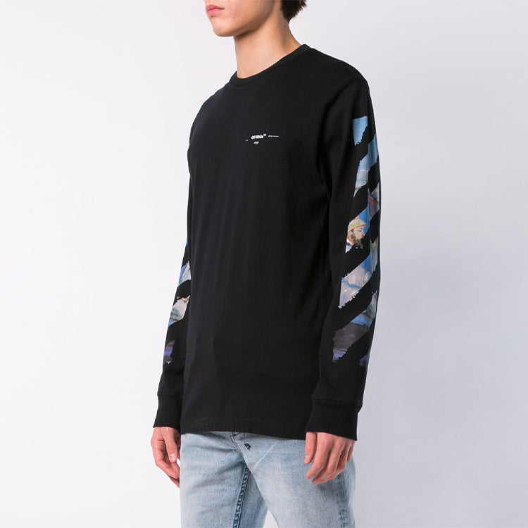 Off-White C/O Virgil Abloh Men'S Black Diag Arrows Long Sleeve T-Shirt OMAB001R191850121088