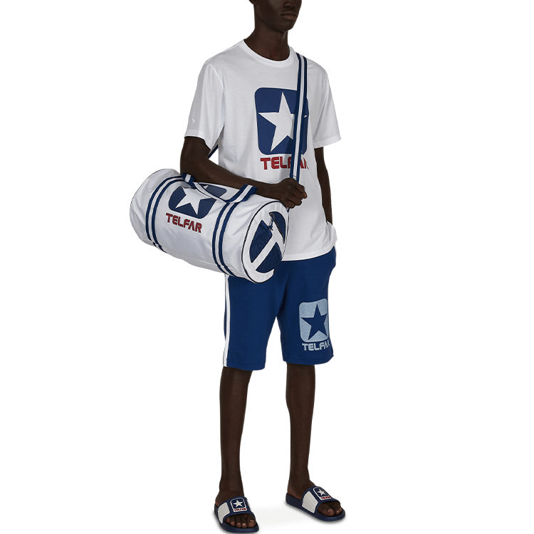 Converse x TELFAR Crossover Basketball Sports Printing Round Neck Short Sleeve White T-Shirt 10022844-A01