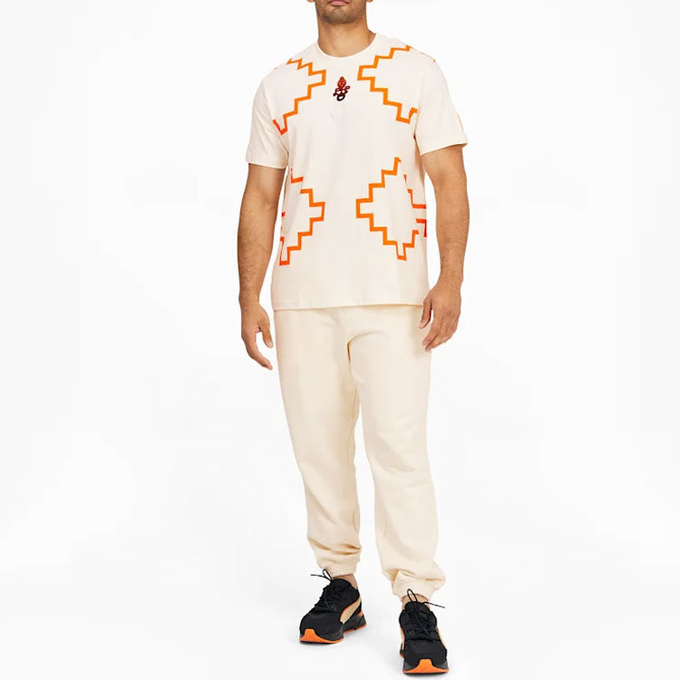 Men's PUMA x PRONOUNCE Elevated Tee Crossover Geometry Pattern Athleisure Casual Sports Short Sleeve Creamy White 532145-93